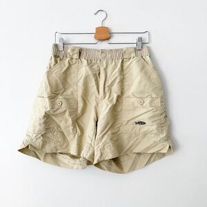 AFTCO Men Shorts Size 34 Tan The Original Fishing Short Nylon Stretch.